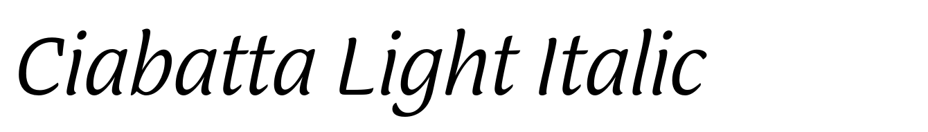 Ciabatta Light Italic